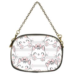 Cat-with-bow-pattern Chain Purse (one Side) by Salman4z