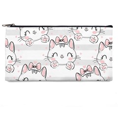 Cat-with-bow-pattern Pencil Case by Salman4z