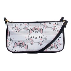 Cat-with-bow-pattern Shoulder Clutch Bag by Salman4z