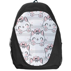 Cat-with-bow-pattern Backpack Bag by Salman4z