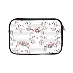 Cat-with-bow-pattern Apple Ipad Mini Zipper Cases by Salman4z