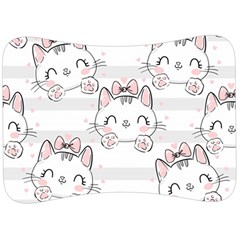 Cat-with-bow-pattern Velour Seat Head Rest Cushion by Salman4z