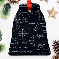 Mathematical-seamless-pattern-with-geometric-shapes-formulas Bell Ornament (two Sides) by Salman4z