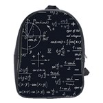 Mathematical-seamless-pattern-with-geometric-shapes-formulas School Bag (XL) Front