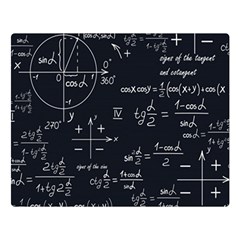 Mathematical-seamless-pattern-with-geometric-shapes-formulas Two Sides Premium Plush Fleece Blanket (large) by Salman4z