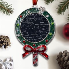 Mathematical-seamless-pattern-with-geometric-shapes-formulas Metal X mas Lollipop With Crystal Ornament