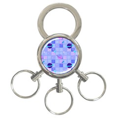 Seamless-pattern-pastel-galaxy-future 3-ring Key Chain by Salman4z