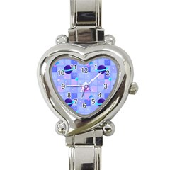 Seamless-pattern-pastel-galaxy-future Heart Italian Charm Watch by Salman4z