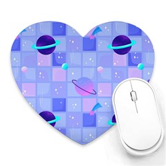 Seamless-pattern-pastel-galaxy-future Heart Mousepad by Salman4z