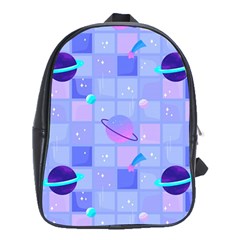 Seamless-pattern-pastel-galaxy-future School Bag (xl) by Salman4z