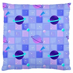 Seamless-pattern-pastel-galaxy-future Standard Premium Plush Fleece Cushion Case (one Side) by Salman4z