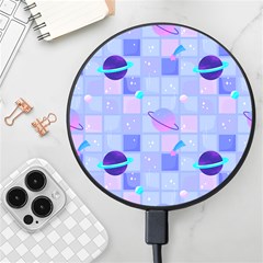 Seamless-pattern-pastel-galaxy-future Wireless Fast Charger(black) by Salman4z