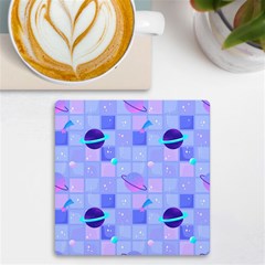 Seamless-pattern-pastel-galaxy-future Uv Print Square Tile Coaster  by Salman4z