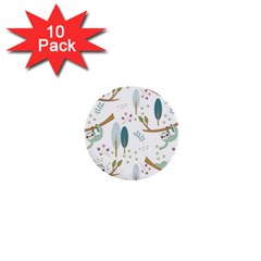 Pattern-sloth-woodland 1  Mini Buttons (10 Pack)  by Salman4z