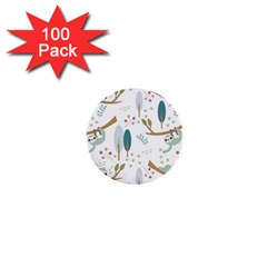 Pattern-sloth-woodland 1  Mini Buttons (100 Pack)  by Salman4z