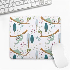 Pattern-sloth-woodland Large Mousepad by Salman4z