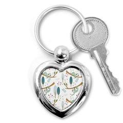 Pattern-sloth-woodland Key Chain (heart) by Salman4z