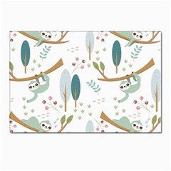 Pattern-sloth-woodland Postcard 4 x 6  (pkg Of 10) by Salman4z