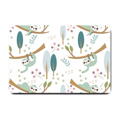 Pattern-sloth-woodland Small Doormat by Salman4z