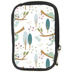 Pattern-sloth-woodland Compact Camera Leather Case by Salman4z