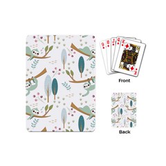 Pattern-sloth-woodland Playing Cards Single Design (mini)