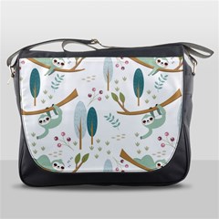 Pattern-sloth-woodland Messenger Bag by Salman4z