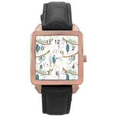 Pattern-sloth-woodland Rose Gold Leather Watch  by Salman4z