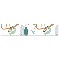 Pattern-sloth-woodland Small Premium Plush Fleece Scarf by Salman4z