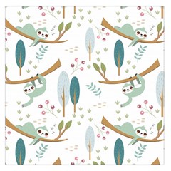 Pattern-sloth-woodland Square Satin Scarf (36  X 36 ) by Salman4z