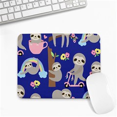 Hand-drawn-cute-sloth-pattern-background Small Mousepad by Salman4z