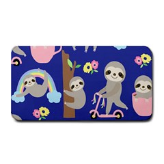 Hand-drawn-cute-sloth-pattern-background Medium Bar Mat by Salman4z