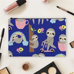 Hand-drawn-cute-sloth-pattern-background Cosmetic Bag (large) by Salman4z