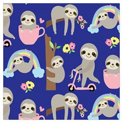 Hand-drawn-cute-sloth-pattern-background Lightweight Scarf  by Salman4z