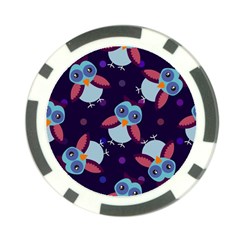 Owl-pattern-background Poker Chip Card Guard (10 Pack) by Salman4z