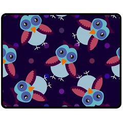 Owl-pattern-background Two Sides Fleece Blanket (medium) by Salman4z