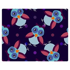 Owl-pattern-background Two Sides Premium Plush Fleece Blanket (medium) by Salman4z