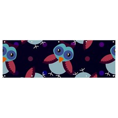 Owl-pattern-background Banner And Sign 12  X 4 