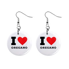 I Love Oregano Mini Button Earrings by ilovewhateva