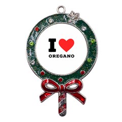 I Love Oregano Metal X mas Lollipop With Crystal Ornament