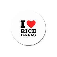 I Love Rice Balls Magnet 3  (round) by ilovewhateva