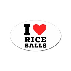 I Love Rice Balls Sticker Oval (10 Pack) by ilovewhateva