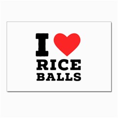 I Love Rice Balls Postcard 4 x 6  (pkg Of 10) by ilovewhateva