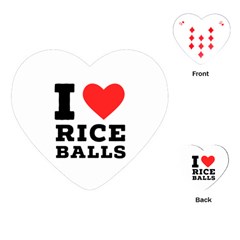 I Love Rice Balls Playing Cards Single Design (heart) by ilovewhateva