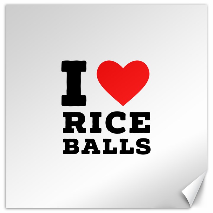 I love rice balls Canvas 16  x 16 