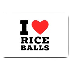 I Love Rice Balls Large Doormat by ilovewhateva