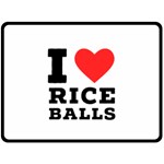 I love rice balls Two Sides Fleece Blanket (Large) 80 x60  Blanket Back