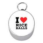 I love rice balls Mini Silver Compasses Front