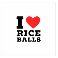 I Love Rice Balls Square Satin Scarf (36  X 36 ) by ilovewhateva