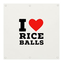 I Love Rice Balls Banner And Sign 3  X 3  by ilovewhateva