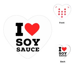 I Love Soy Sauce Playing Cards Single Design (heart)